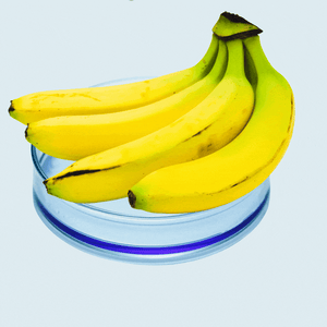A plastic bowl with a bunch of bananas in it. 