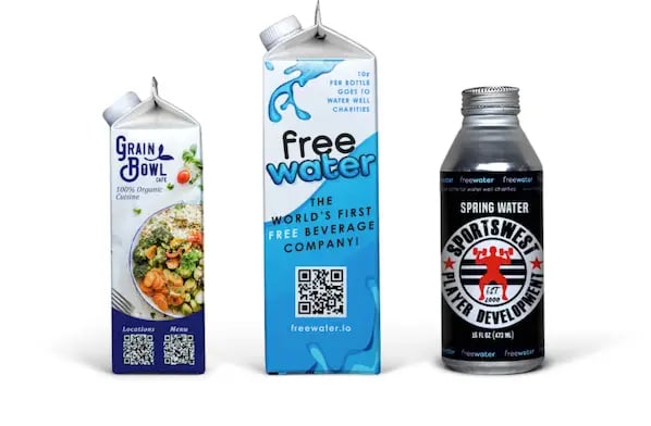 FreeWater carton and can