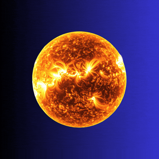 A cloud of dust moves across the sun.