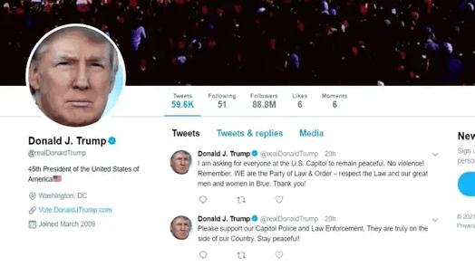 It happened. Twitter shut down @realDonaldTrump for good