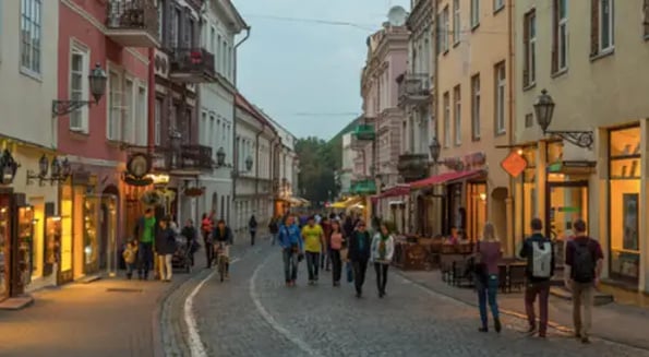 A Lithuanian city is turning its streets into coffee shops