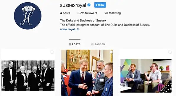 The record-breaking royal Instagram account was stolen from a different kind of royal