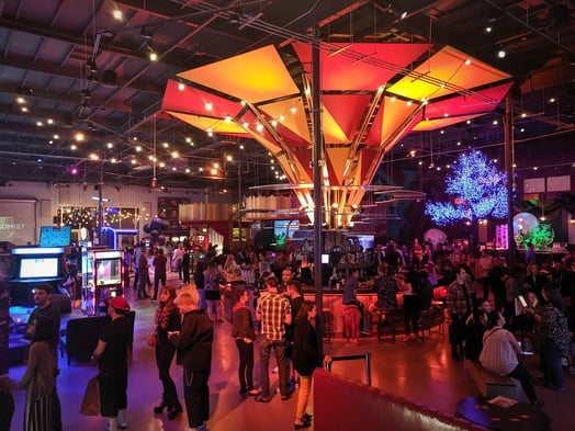 A high-tech arcade enters the hospitality biz
