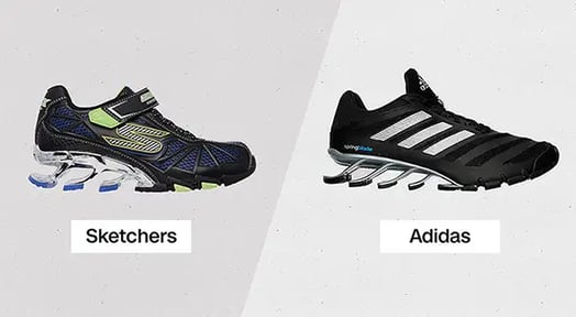 A toe-to-toe battle: Adidas and Skechers duke it out in the courts