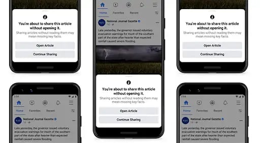 Facebook wants you to read before you share
