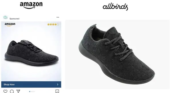 Amazon released shoes under a private label that look pretty much the same as Allbirds