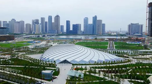 At ‘China’s Manhattan,’ construction slows due to debt and diminished demand