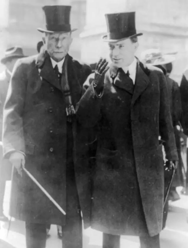 john rockefeller and his son