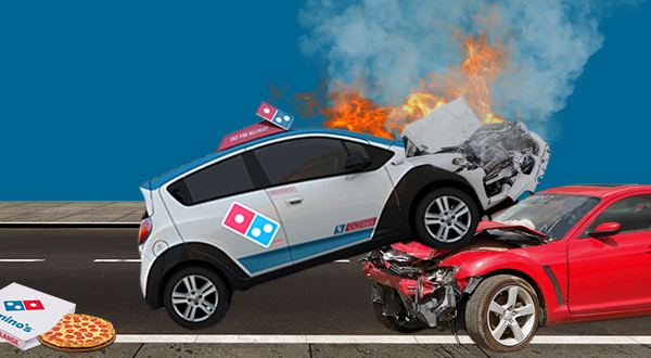 Dominos delivery car accident