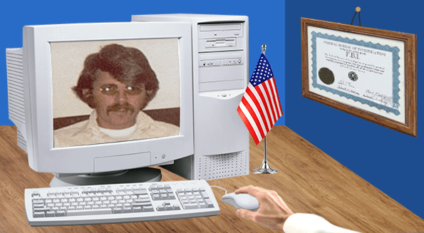 fugitive on a computer screen