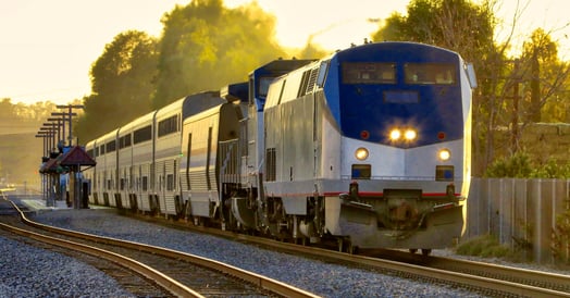 An Amtrak train.