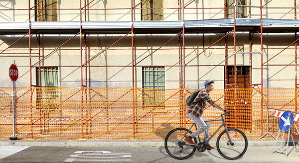 Known as a sidewalk shed, it was built to protect passersby from possible falling debris. It received a construction permit in September 2010 — back